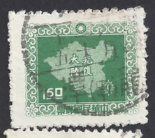 TAIWAN (FORMOSA) 1957 - Yvert 228° - Carta Geografica | - Used Stamps