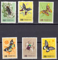 Formose 1945 Republique De Chine Yvert 249 / 254 ** Neufs Sans Charnierre. Insectes, Papillons. - Ongebruikt