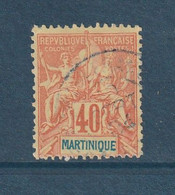 ⭐ Martinique - YT N°40 - Oblitéré - 1892 ⭐ - Gebruikt