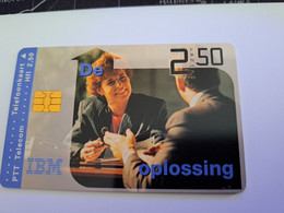 NETHERLANDS  ADVERTISING CHIPCARD HFL 2,50   IBM/MKB LIJN/ DE OPLOSSING         CRD 542   MINT    ** 11617** - Privé