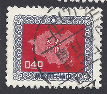 TAIWAN (FORMOSA) 1957 - Yvert 243° - Carta Geografica | - Usati