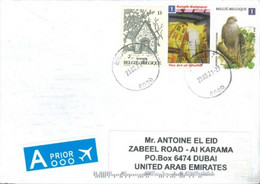 BELGIUM - 2021 - STAMPS  COVER  FROM  BELGIUM TO DUBAI. - 2011-2014