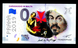 0 Euro Souvenir Caravaggio In Malta FEAG 2019-1 Color - Malte