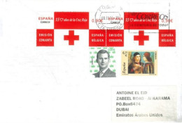 SPAIN  - 2021 -  STAMPS  COVER  FROM  OTA MERIDA TO DUBAI. - Lettres & Documents