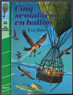 Hachette - Bibliothèque Verte - Jules Verne - "Cinq Semaines En Ballon" - 1986 - #Ben&JVerne - Bibliotheque Verte
