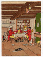 CPSM Illustrée Illustrateur Elliot Thème Chasse à Courre Anglaise Chasseurs à L'auberge Chien Chat édi Dayez Barré 840 - Elliot