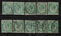 KENYA & UGANDA   Scott # 20 USED WHOLESALE LOT OF 10 (CONDITION AS PER SCAN) (WH-611) - Kenya & Oeganda