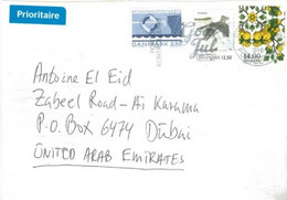 DANMARK  - STAMPS  COVER FROM ESBERG TO DUBAI - Cartas & Documentos