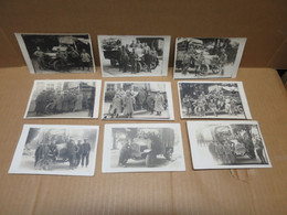 BOULOGNE SUR SEINE (92) Guerre 1914-18 Ensemble De 9 Cartes Photos Camions Militaires Gros Plans - Boulogne Billancourt