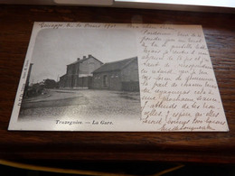 Cpa Trazegnies La Gare - Courcelles