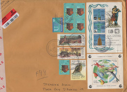 ARGENTINA - 2007 - 9 Stamps + 2 BF - Registered - Big Envelope - Viaggiata Da Bahia Blanca Per Brussels, Belgium - Lettres & Documents