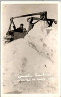 North Dakota Snow Plow At Work "Operation Snowbound" Real Photo - Other & Unclassified