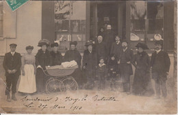 27 - IVRY LA BATAILLE - CARTE PHOTO - BEAU PLAN ANIME DEVANT MAGASIN - Ivry-la-Bataille