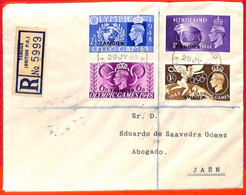 Aa2575 - TANGIER - Postal History -  FDC COVER To SPAIN 1948 OLYMPIC GAMES - Verano 1948: Londres