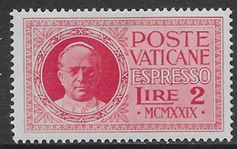 Vaticano Vatican 1929 Conciliazione Espresso L2 Sa N.E1 Nuovo MH * - Urgente