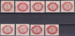 Liechtenstein (Taxe) YT 1-2-3-4-5-6-7-8-9 Année 1920 (MH *) (2 Scan) - Impuesto