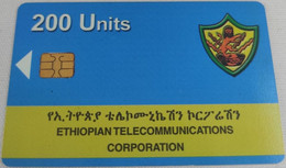 Ethiopia - ET-ETC-0002B, ETC Logo 200 Units, S35 Chip, M 0483 11/00 F.N.M.T., 2003, Used - Etiopia