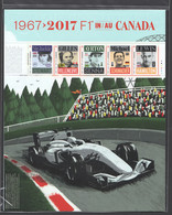 2017 Formula 1 Drivers Stewart, Villeneuve, Senna, Schumacher, Hamilton Souvenir Sheet Sc 2992 ** MNH - Nuovi