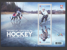 2017  Ice Hockey On  Lake  Sc 3039 2 Diff On Souvenir Sheet  ** MNH - Neufs