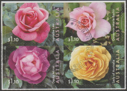 AUSTRALIA - DIE-CUT - USED 2022 $4.40 Australian Bred Roses Backing Still Attached - Usados