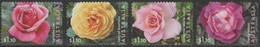 AUSTRALIA - DIE-CUT - USED 2022 $5.50 Australian Bred Roses Set Of Four - Usados