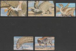 AUSTRALIA - DIE-CUT - USED 2022 $5.50 Australian Dinosaurs Set Of Five - Usados