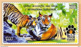 India 2022 2nd International Tiger Forum 1v Stamp MNH - Sonstige