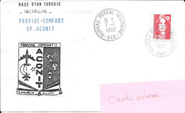 Opération Aconit Bureau Postal Militaire BPM 648 Incirlik Turquie Actif Du 01/05/91 Au 10/01/97 - Poste Aérienne Militaire