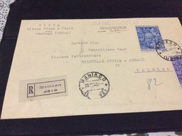 ITALIA  Storia Postale  Anno Santo 1950 Serie Completa Su Busta Maniago - Libyen