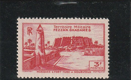 FEZZAN  Mosquée Et Fort Turc  N° 34 * - Ungebraucht