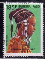 BURKINA FASO 1986 HAIRSTYLES PEUL COIFFURE BURKINABE 185fr USATO USED OBLITERE' - Burkina Faso (1984-...)