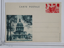 BG7 FRANCE BELLE CARTE ENTIER RR 1938 ++PARIS LES INVALIDES  +++ - Sonstige & Ohne Zuordnung