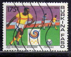 BURKINA FASO 1988 SUMMER OLYMPIC GAMES SEOUL 175fr USATO USED OBLITERE' - Burkina Faso (1984-...)