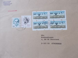 Berlin Brief Gelaufen Nach Stockholm 1987 - Buste Private - Usati