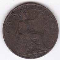 Grande-Bretagne 1 Farthing 1898, Victoria, En Bronze,  KM# 788 - B. 1 Farthing