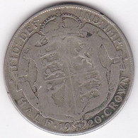 Grande Bretagne. Half Crown 1920 . George V ,en Argent, KM# 818.1a - K. 1/2 Crown