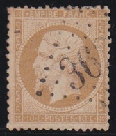 France   .    Y&T   .   21      .     O     .    Oblitéré - 1862 Napoléon III.