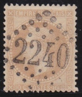 France   .    Y&T   .   28       .   O    .   Oblitéré - 1863-1870 Napoléon III Con Laureles