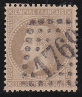 France   .    Y&T   .   30   .     O     .   Oblitéré - 1863-1870 Napoléon III Lauré