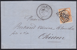 France   .    Y&T   .  23 Sur Lettre  (2 Scans)   .    O      .    Oblitéré - 1862 Napoléon III