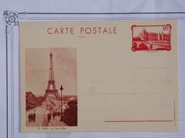 BG7 FRANCE BELLE CARTE ENTIER RR 1940++PARIS TOUR EIFFEL ++ NON VOYAGEE++ - Sonstige & Ohne Zuordnung
