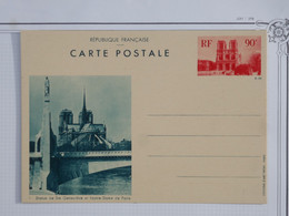 BG7 FRANCE BELLE CARTE ENTIER RR 1940++PARIS NOTRE DAME  ++ NON VOYAGEE++ - Other & Unclassified