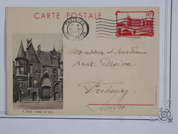 BG7 FRANCE BELLE CARTE ENTIER RR 1935++PARIS HOTEL DE SENS ++ AFFRANCH. PLAISANT - Sonstige & Ohne Zuordnung