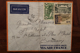 1936 AEF Moyen Congo Gabon France Cover Air Mail Par Avion Via Air France - Storia Postale