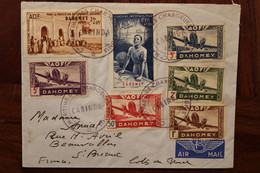 1940's AOF Dahomey Caisse Maritime Des Chargeurs Réunis France Cover Air Mail Par Avion - Cartas & Documentos