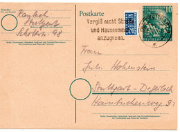 61431 - Bund- 1959 - 10Pfg SoGAKte 1.Bundestag STUTTGART -> Stuttgart-Degerloch - Cartas & Documentos