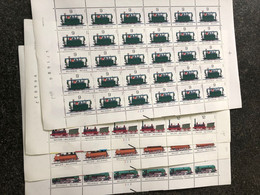 Belgie 1985 2170/73 TRAINS NMBS SNCB Volledig Vel FULL SHEET MNH PLAATNUMMER 2222 - 1981-1990