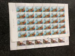 Belgie 1985 2177/78 PORT OF ZEEBRUGGE SHIP STREPY-THIEU LOCK Volledig Vel FULL SHEET MNH PLAATNUMMER 22 - 1981-1990