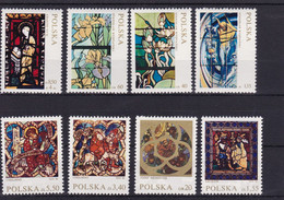 1971 Polen / Polska,  Mi: 2102-2109**, Glasfenster - Kirchenfenster - Verres & Vitraux