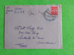 LETTRE PAR AVION EN F.M. DE BOBO-DIOULASSO HAUTE VOLTA POUR SOTTEVILLE LES ROUEN SEINE-MARITIME - Lettres & Documents